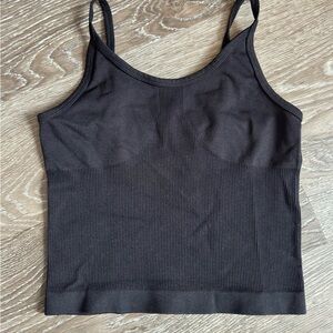 SHEIN Black Ribbed Tank Top